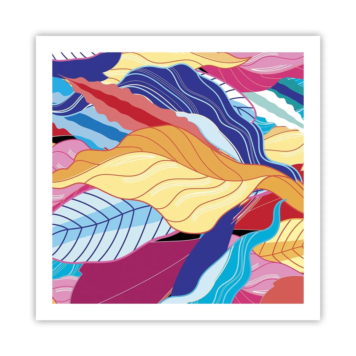 Póster - Desorden colorido - 60x60 cm