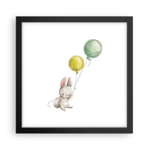 Póster en marco negro - ¡Yo también volaré! - 30x30 cm