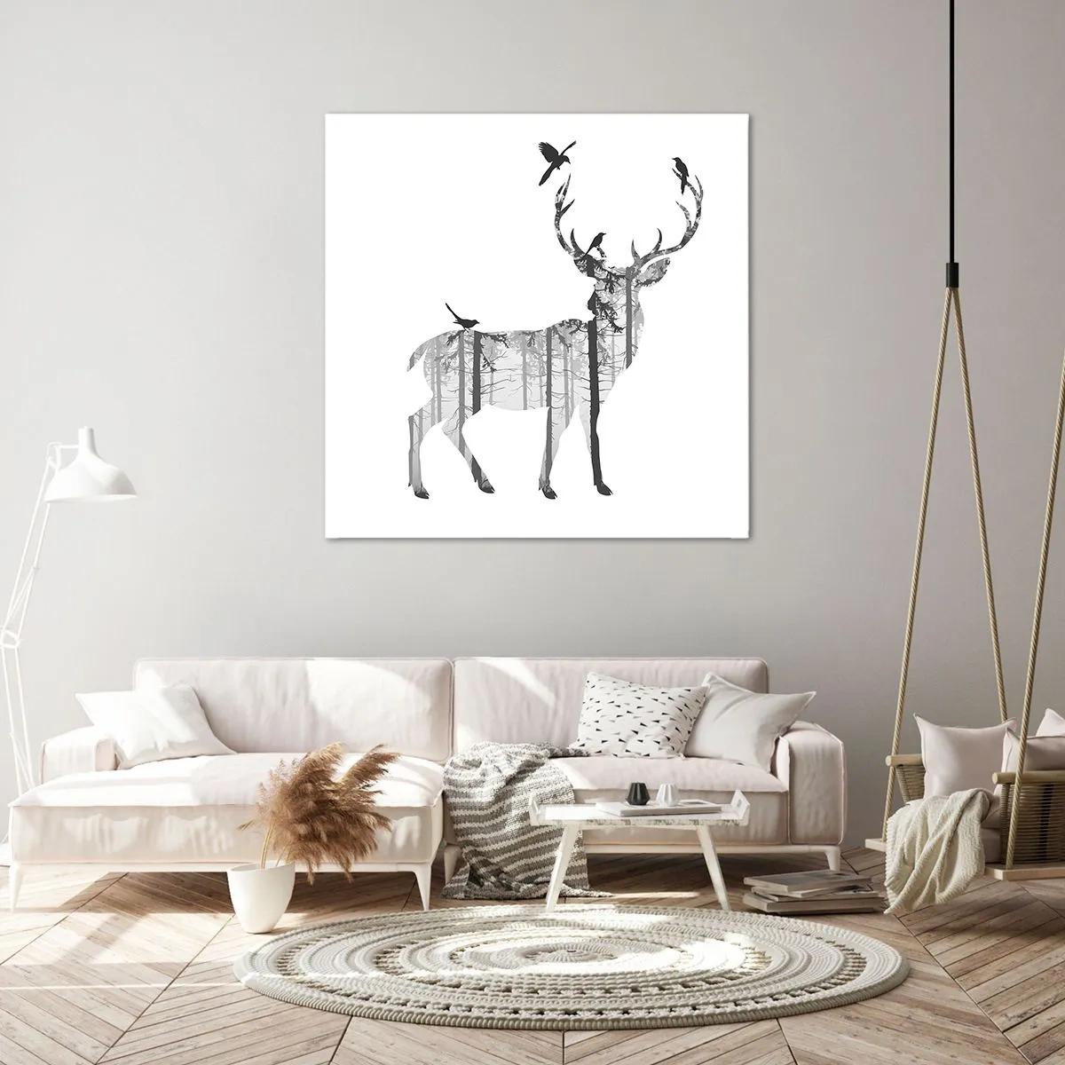 Cuadro sobre lienzo - Impresión de Imagen - El buen espíritu del bosque - 70x70 cm