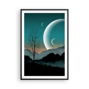 Póster en marco negro - Un carnaval de noche estrellada - 61x91 cm