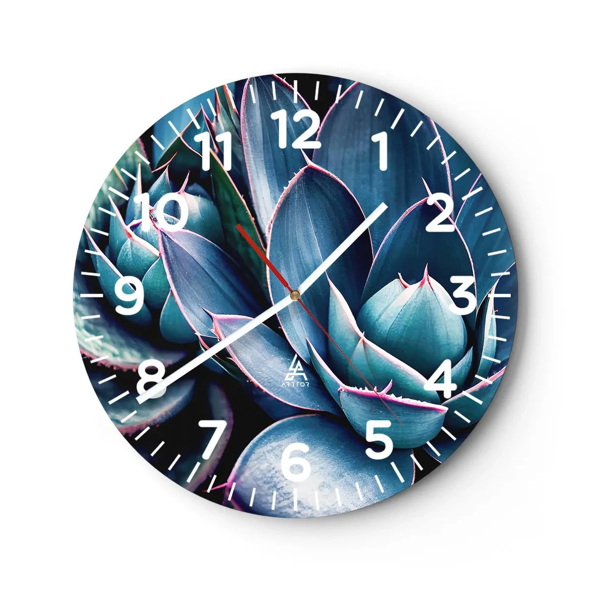 Reloj de pared - Reloj de vidrio - Fuerza vital - 40x40 cm