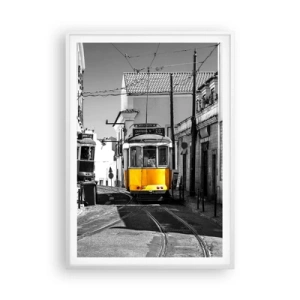 Póster en marco blanco - Espíritu de Lisboa - 70x100 cm