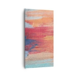 Cuadro sobre lienzo - Impresión de Imagen - Trazos de arco iris - 65x120 cm