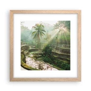 Póster en marco roble claro - Crecer bajo el sol - 30x30 cm