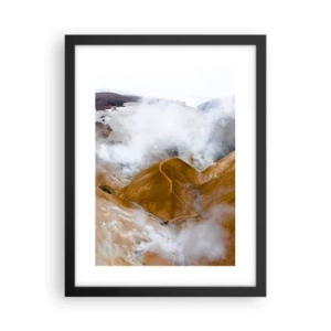 Póster en marco negro - La dura belleza de Islandia - 30x40 cm