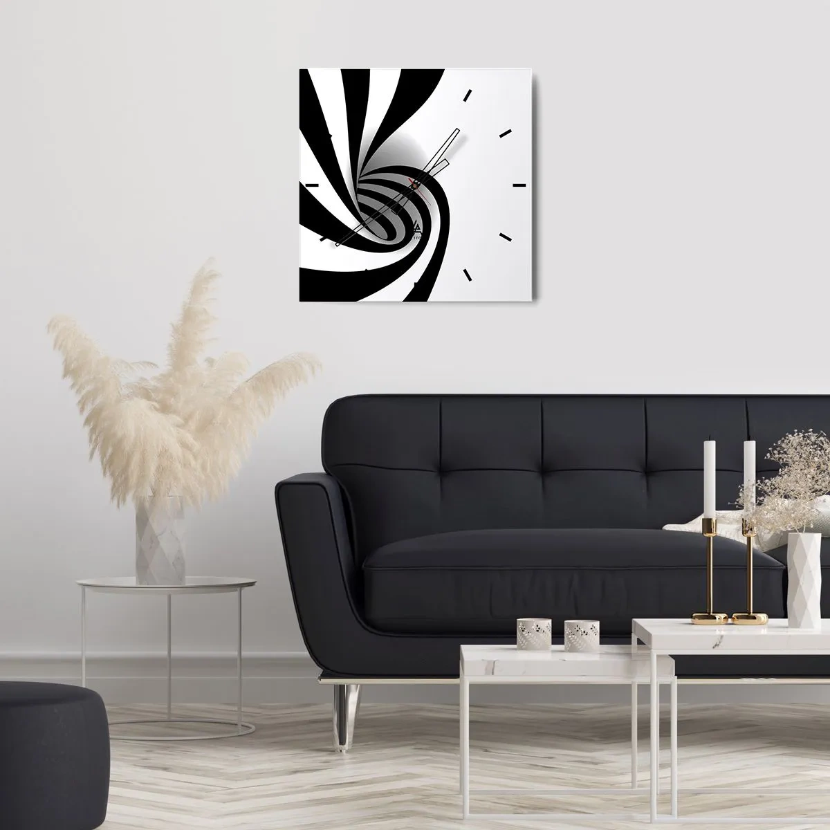 Reloj de pared - Reloj de vidrio - Y sin embargo, gira - 40x40 cm