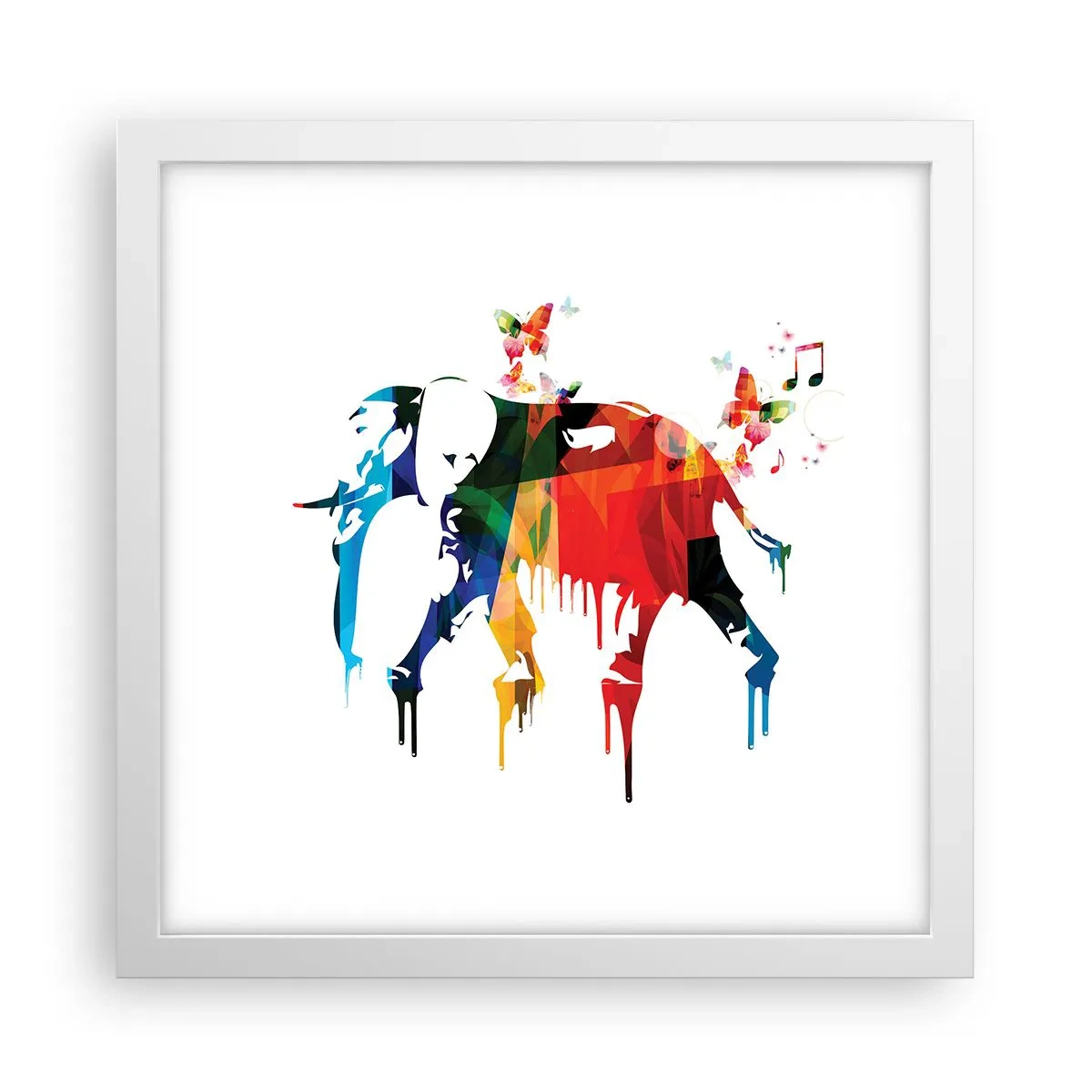 Póster en marco blanco - Todo el mundo puede bailar - 30x30 cm