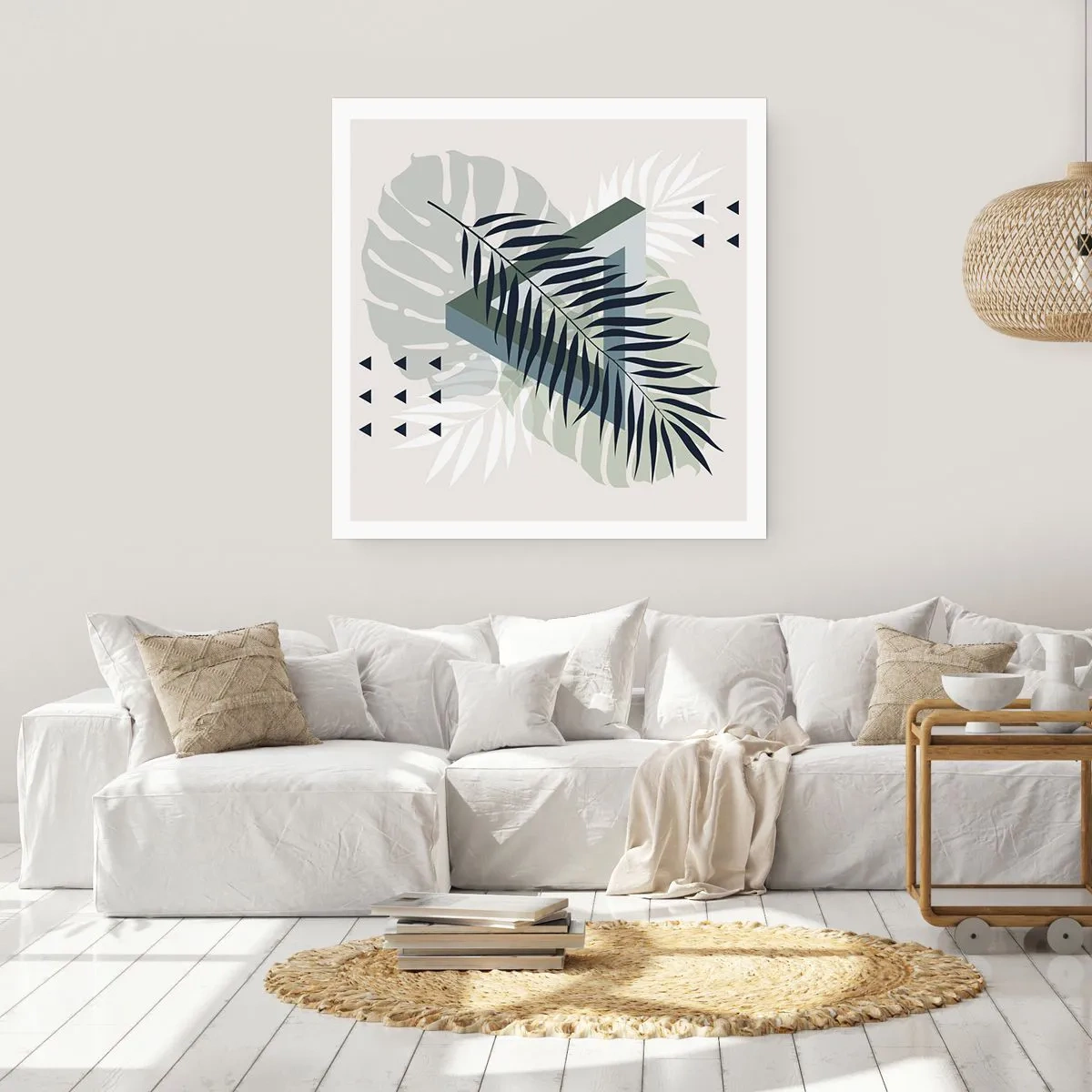 Póster - Naturaleza y geometría - 40x40 cm