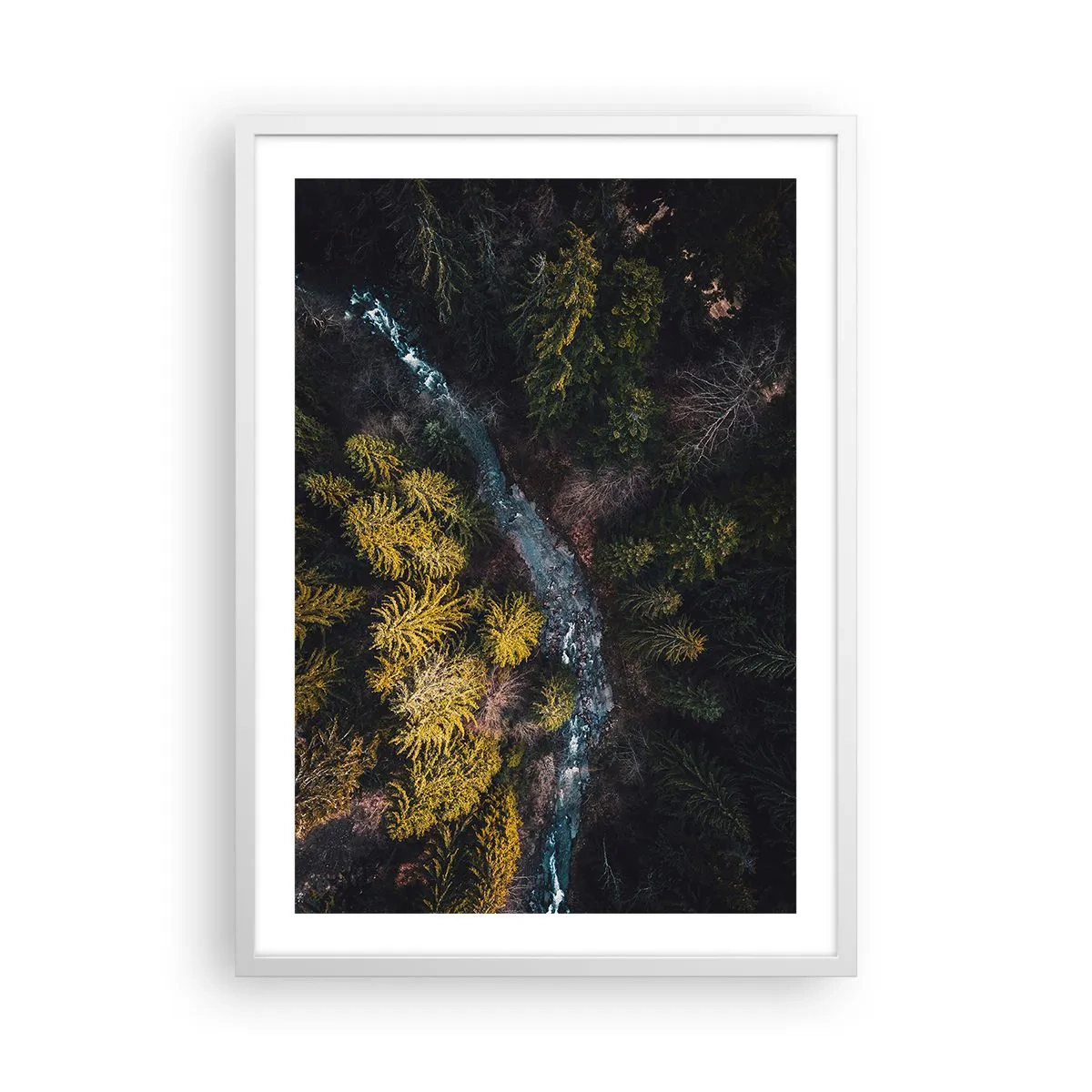 Póster en marco blanco - Rápido, cada vez más rápido - 50x70 cm