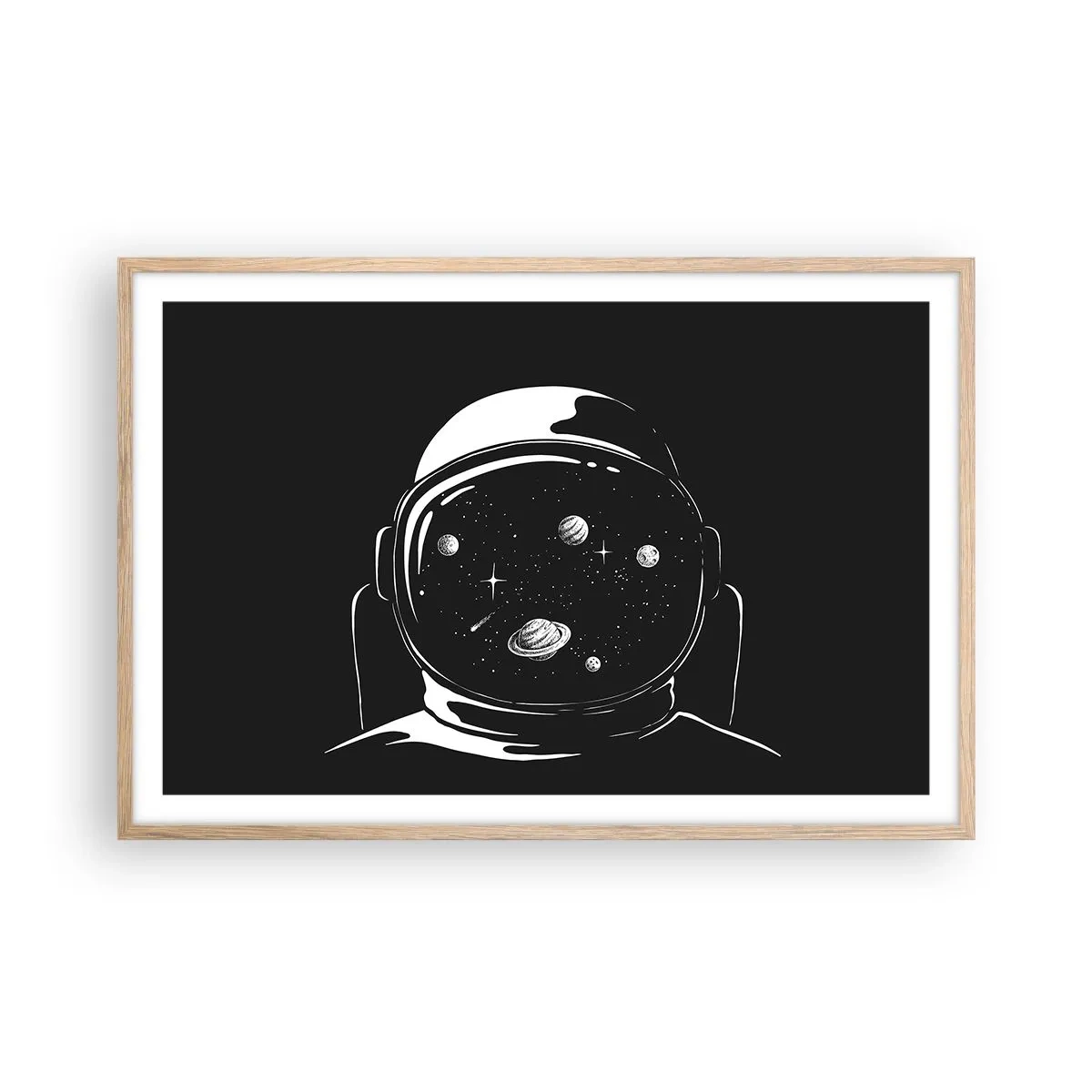 Póster en marco roble claro - Bonita vista - 91x61 cm