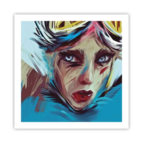 Póster - Guerrera colorida - 60x60 cm