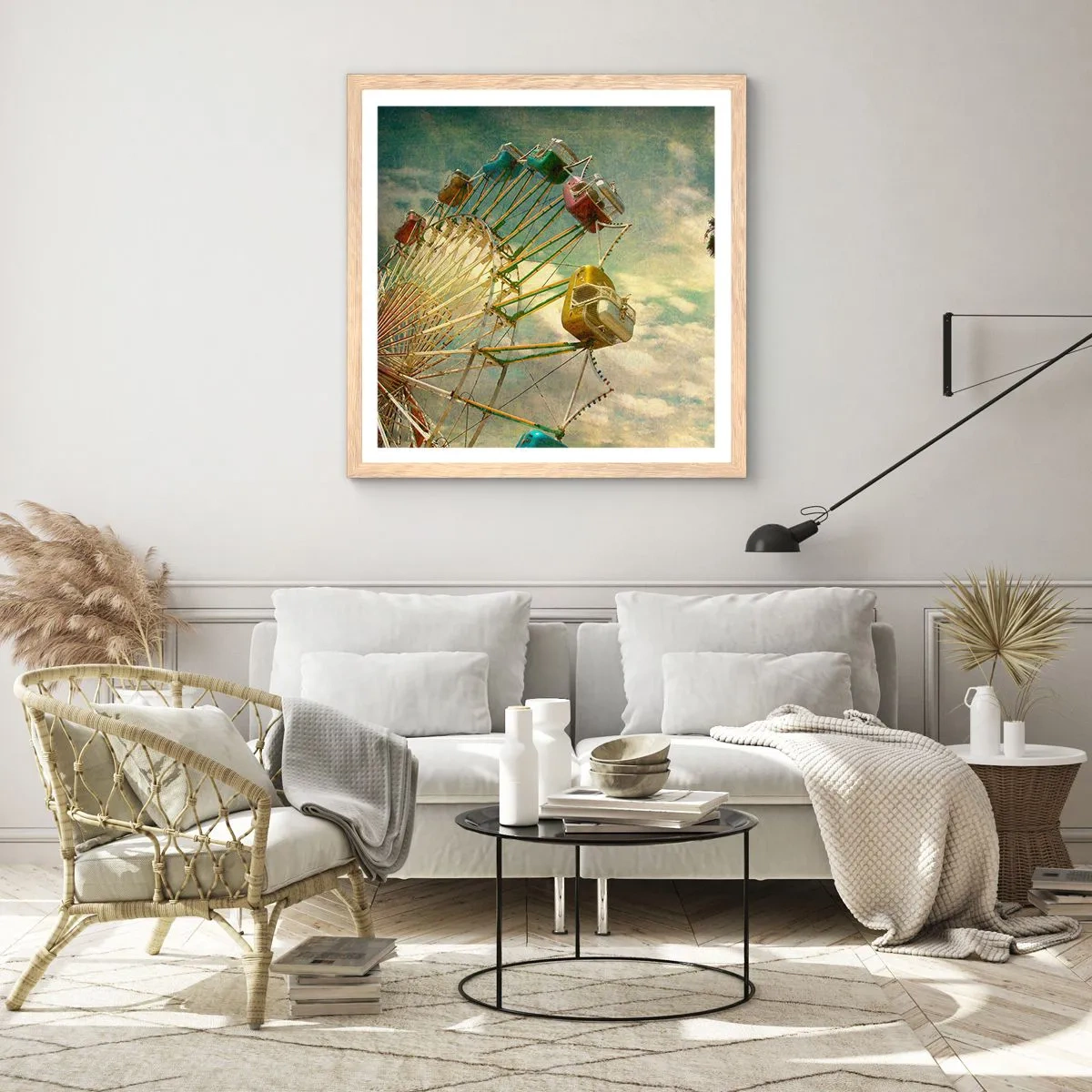 Póster en marco roble claro - Será, será un día estupendo.... - 60x60 cm