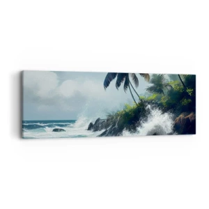 Cuadro sobre lienzo - Impresión de Imagen - En una costa tropical - 90x30 cm