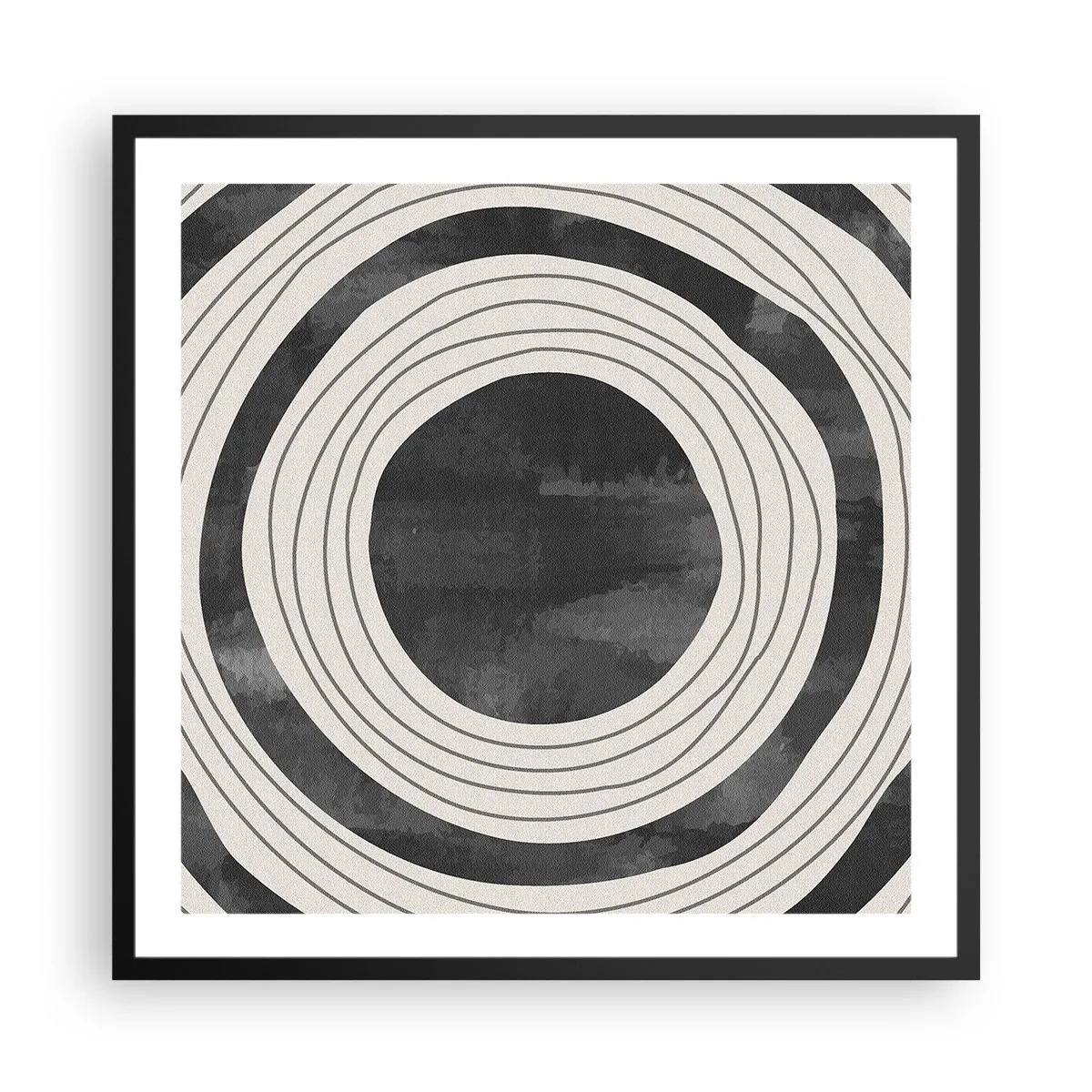 Póster en marco negro - En el centro mismo - 60x60 cm