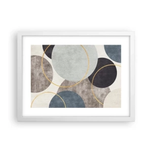 Póster en marco blanco - Círculo tras círculo - 40x30 cm