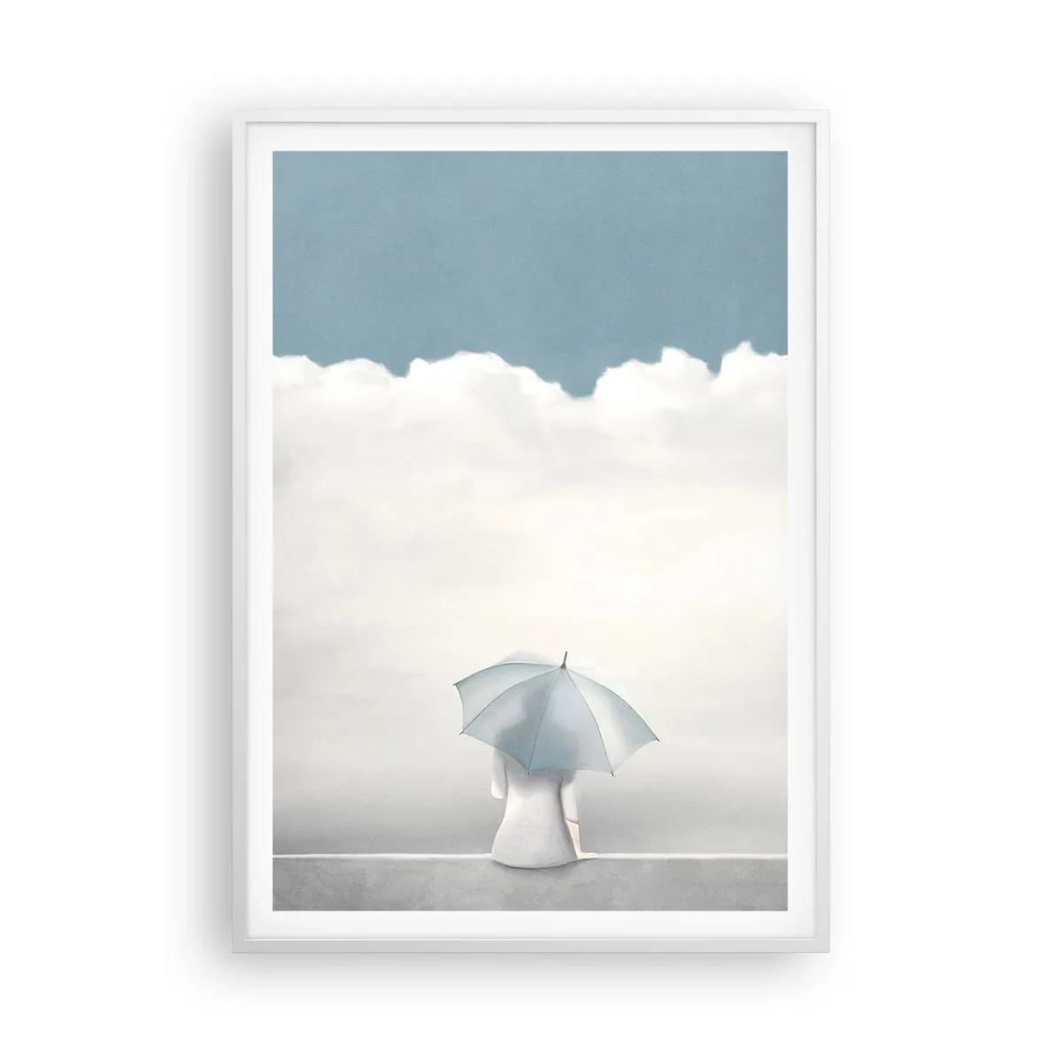 Póster en marco blanco - En el límite de la realidad y los sueños - 70x100 cm