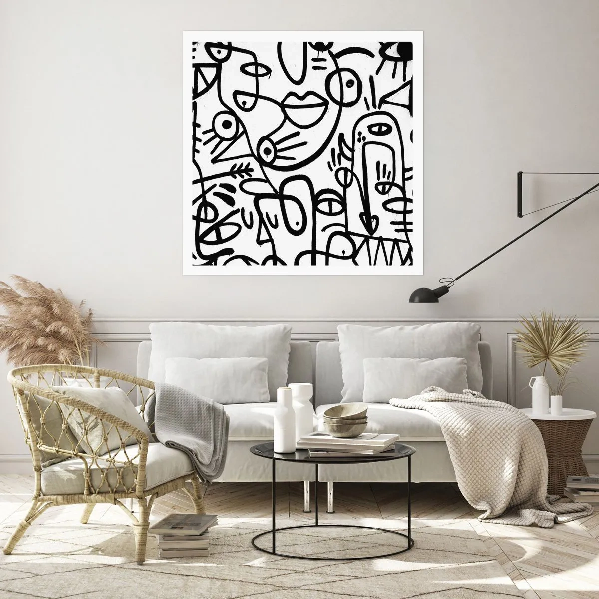 Póster - Rostros y espejismos - 50x50 cm