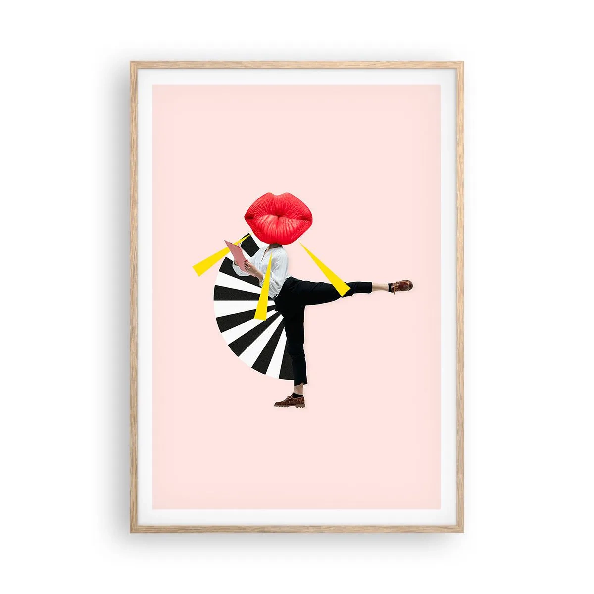 Póster en marco roble claro - Arte pop surrealista - 70x100 cm