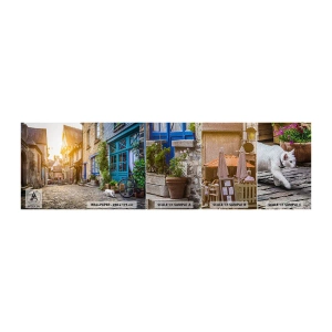 Muestra de fotomural Premium Sand - El fantasma blanco de la ciudad - Ciudad, Francia, Arquitectura - 100x30 cm