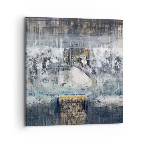 Cuadro sobre lienzo - Impresión de Imagen - Hielo abstracto - 70x70 cm