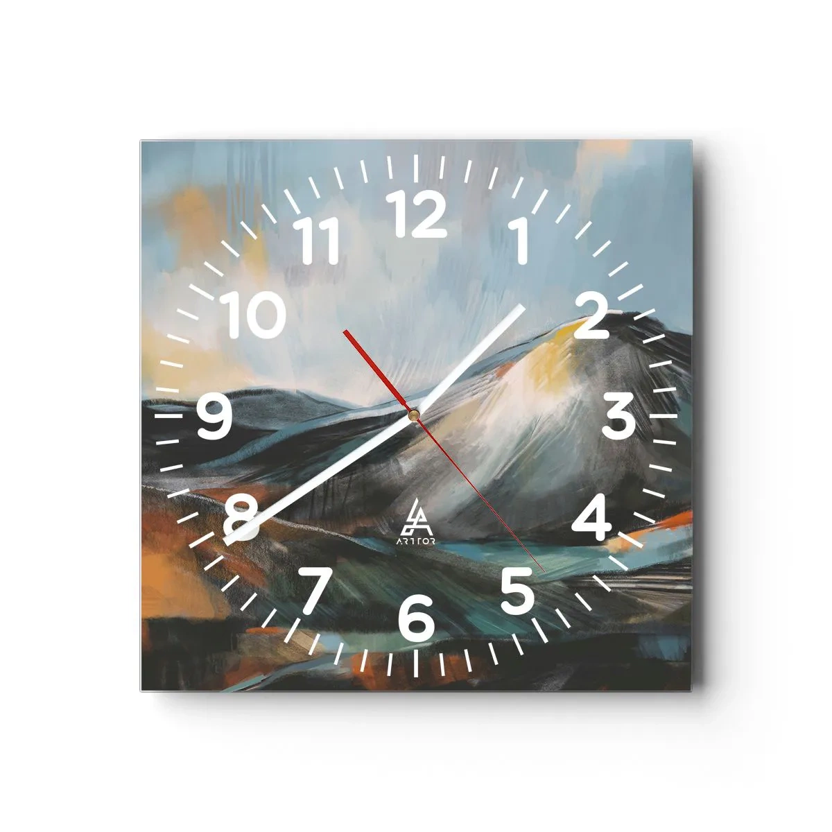 Reloj de pared - Reloj de vidrio - Crudo y bello - 30x30 cm