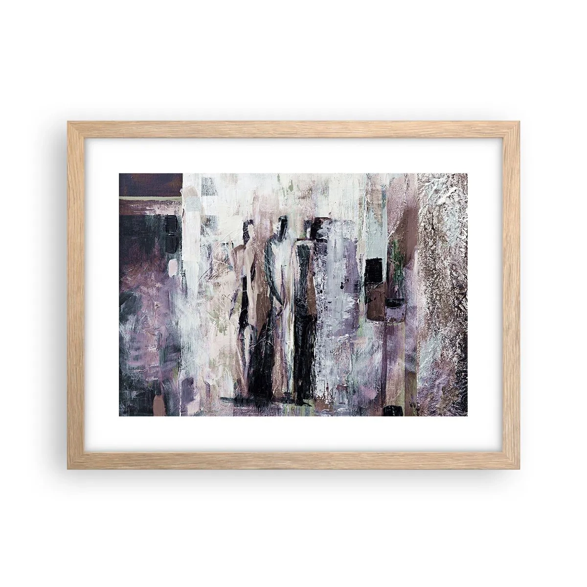 Póster en marco roble claro - El trío misterioso - 40x30 cm