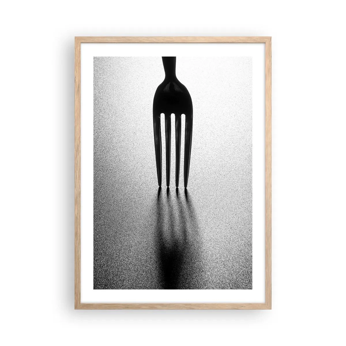 Póster en marco roble claro - Luz y sombra - 50x70 cm