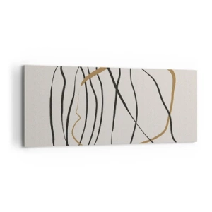 Cuadro sobre lienzo - Impresión de Imagen - Composición: danza lineal - 100x40 cm