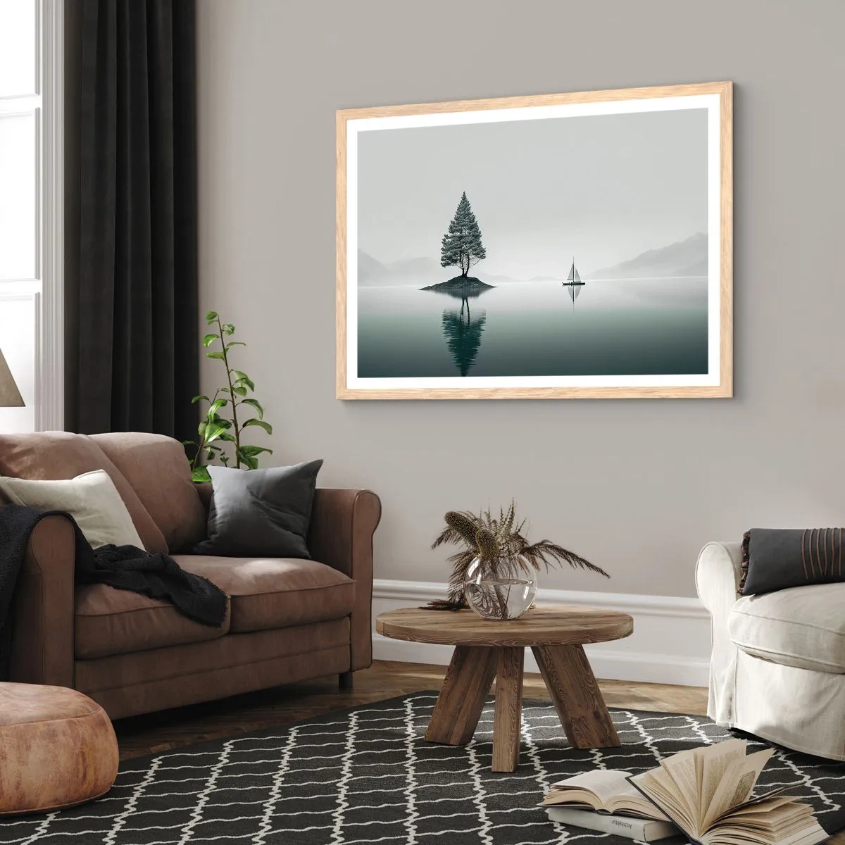 Póster en marco roble claro - Un sueño hecho realidad - 70x50 cm