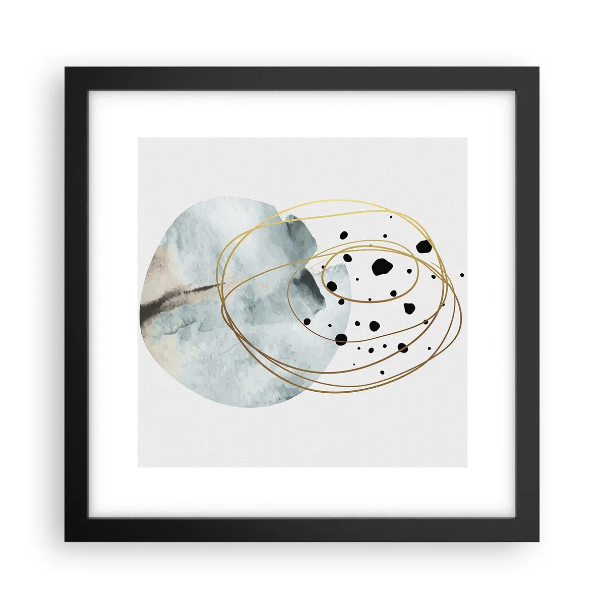 Póster en marco negro - El concepto del espacio - 30x30 cm