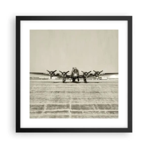 Póster en marco negro - Como siempre, preparado - 40x40 cm