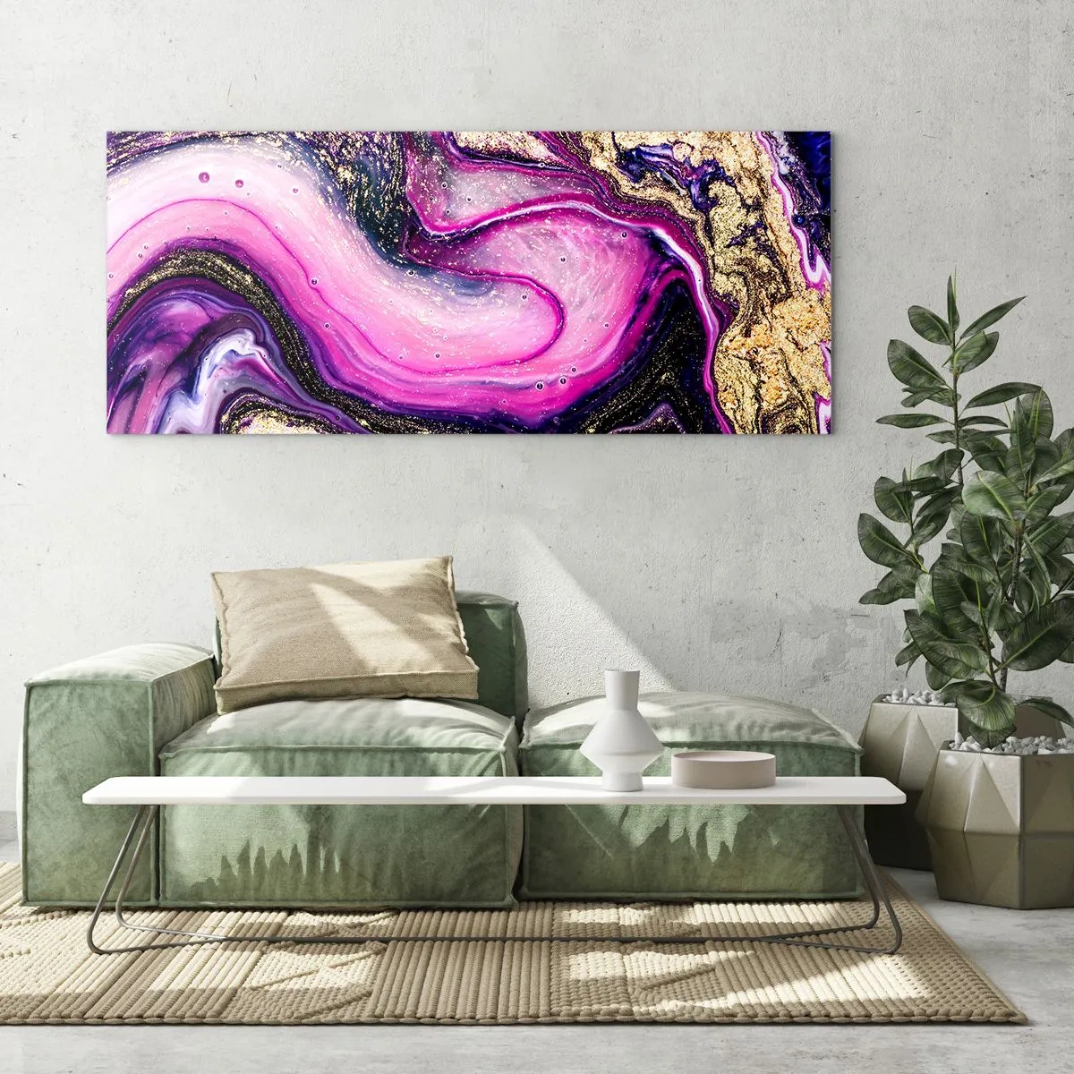 Cuadro sobre vidrio - Impresiones sobre Vidrio - Un momento abstracto - 100x40 cm