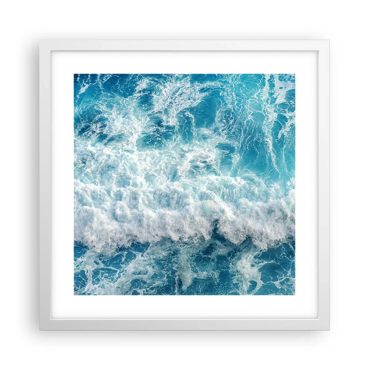 Póster en marco blanco - Alegre y con mucho brío - 40x40 cm