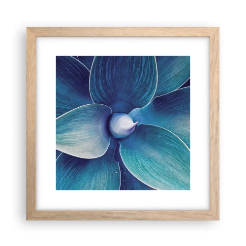 Póster en marco roble claro - Azul del cielo - 30x30 cm