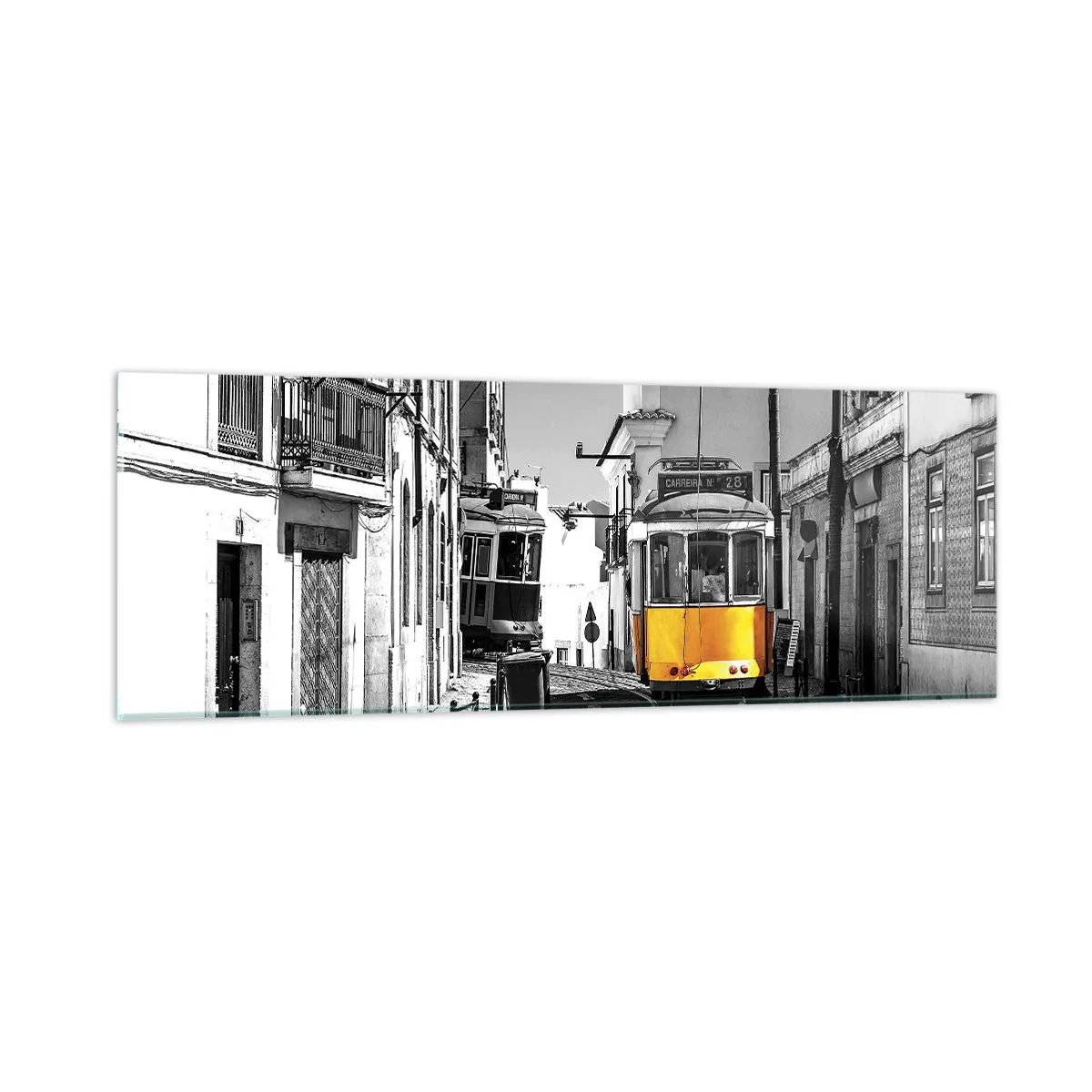 Cuadro sobre vidrio - Impresiones sobre Vidrio - Espíritu de Lisboa - 90x30 cm