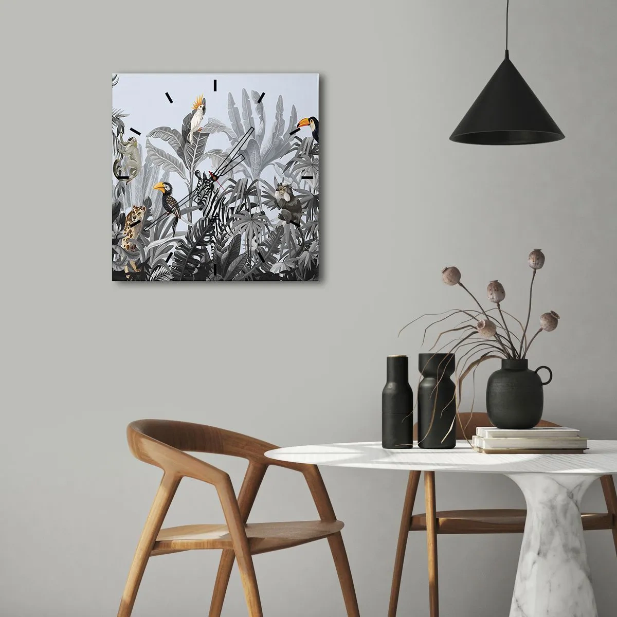 Reloj de pared - Reloj de vidrio - Un cuento de hadas africano - 30x30 cm