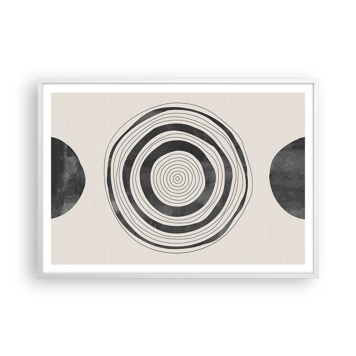 Póster en marco blanco - Lo importante es lo que hay entre medias - 100x70 cm