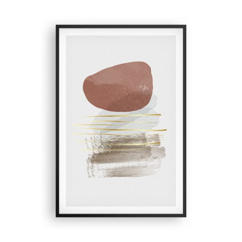 Póster en marco negro - Una columnata abstracta - 61x91 cm