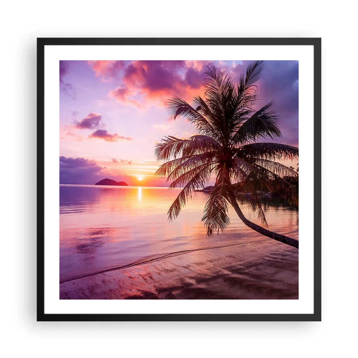 Póster en marco negro - Hermosura hasta el horizonte - 60x60 cm