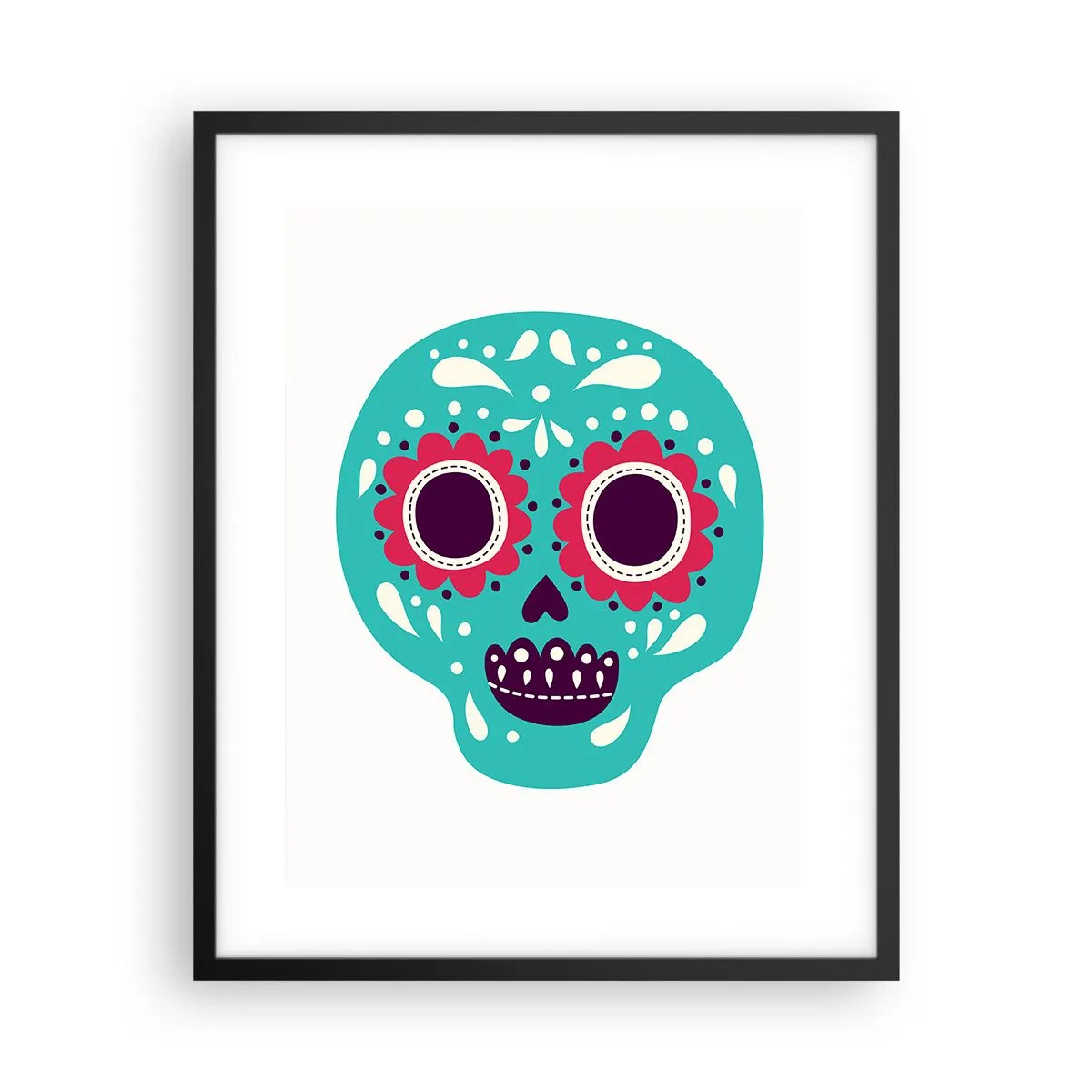 Póster en marco negro - La vida: diversión hasta la muerte - 40x50 cm