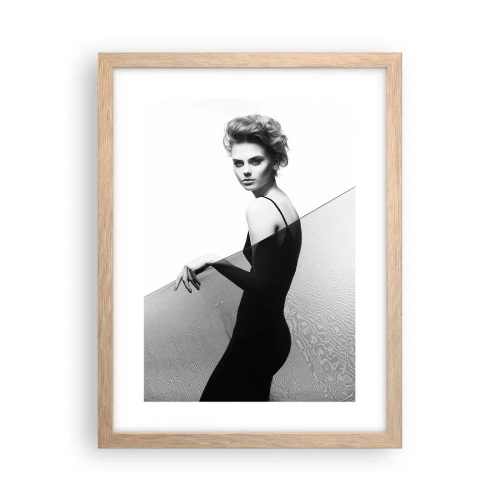 Póster en marco roble claro - Mirada magnética - 30x40 cm