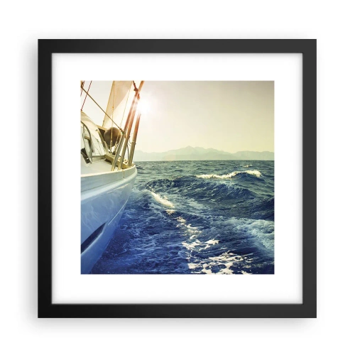 Póster en marco negro - Para una aventura - 30x30 cm