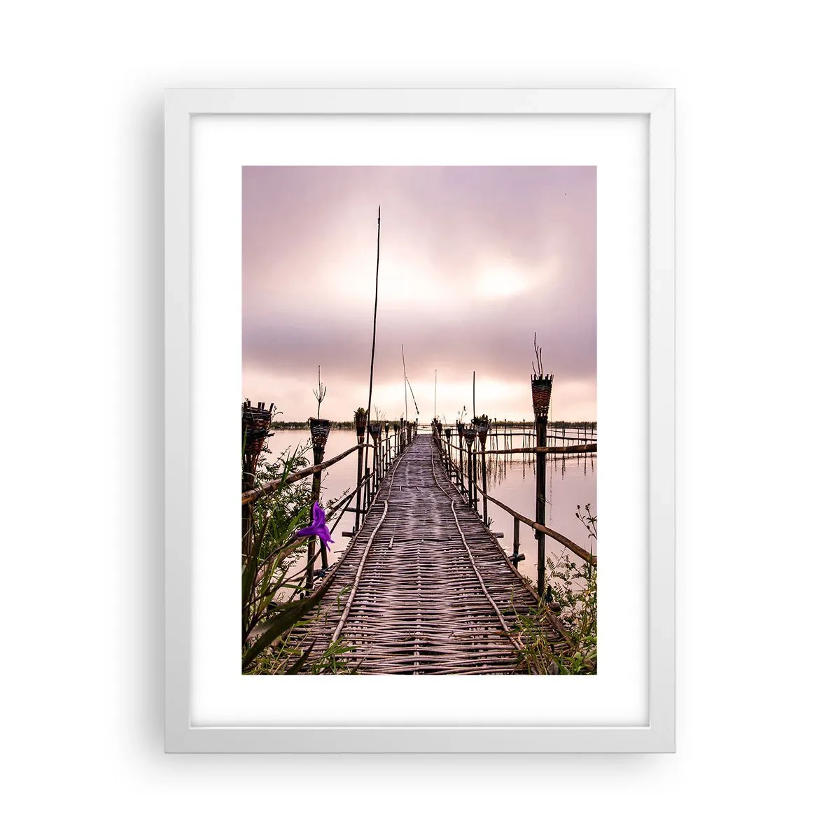 Póster en marco blanco - La tranquilidad de Asia - 30x40 cm