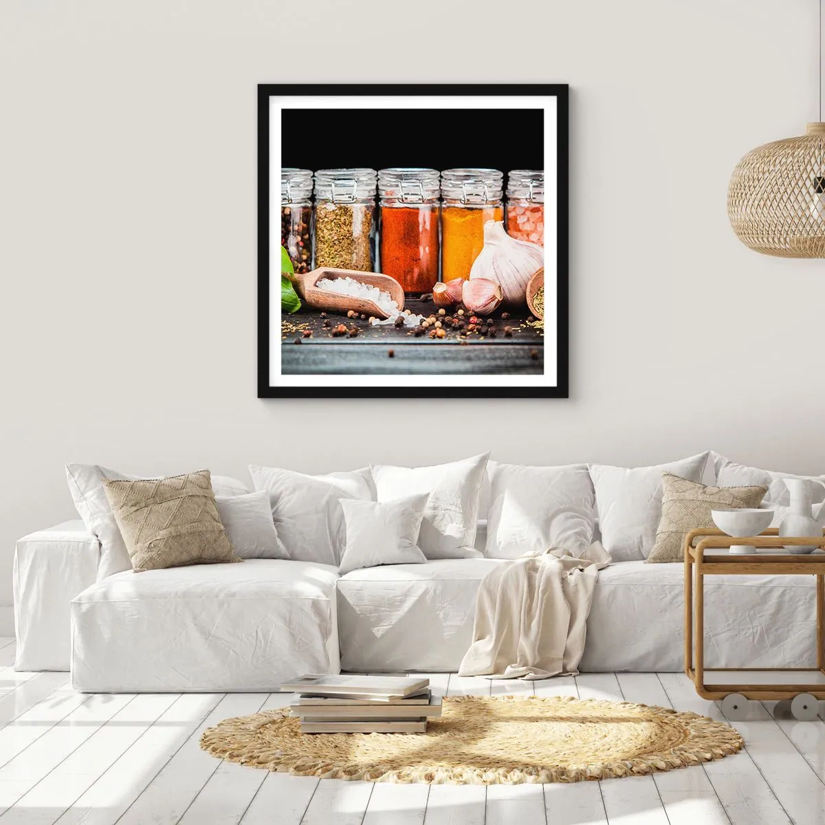 Póster en marco negro - Para que la vida sepa bien - 60x60 cm