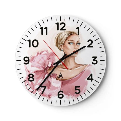 Reloj de pared - Reloj de vidrio - Recuérdame como una pintura... - 30x30 cm