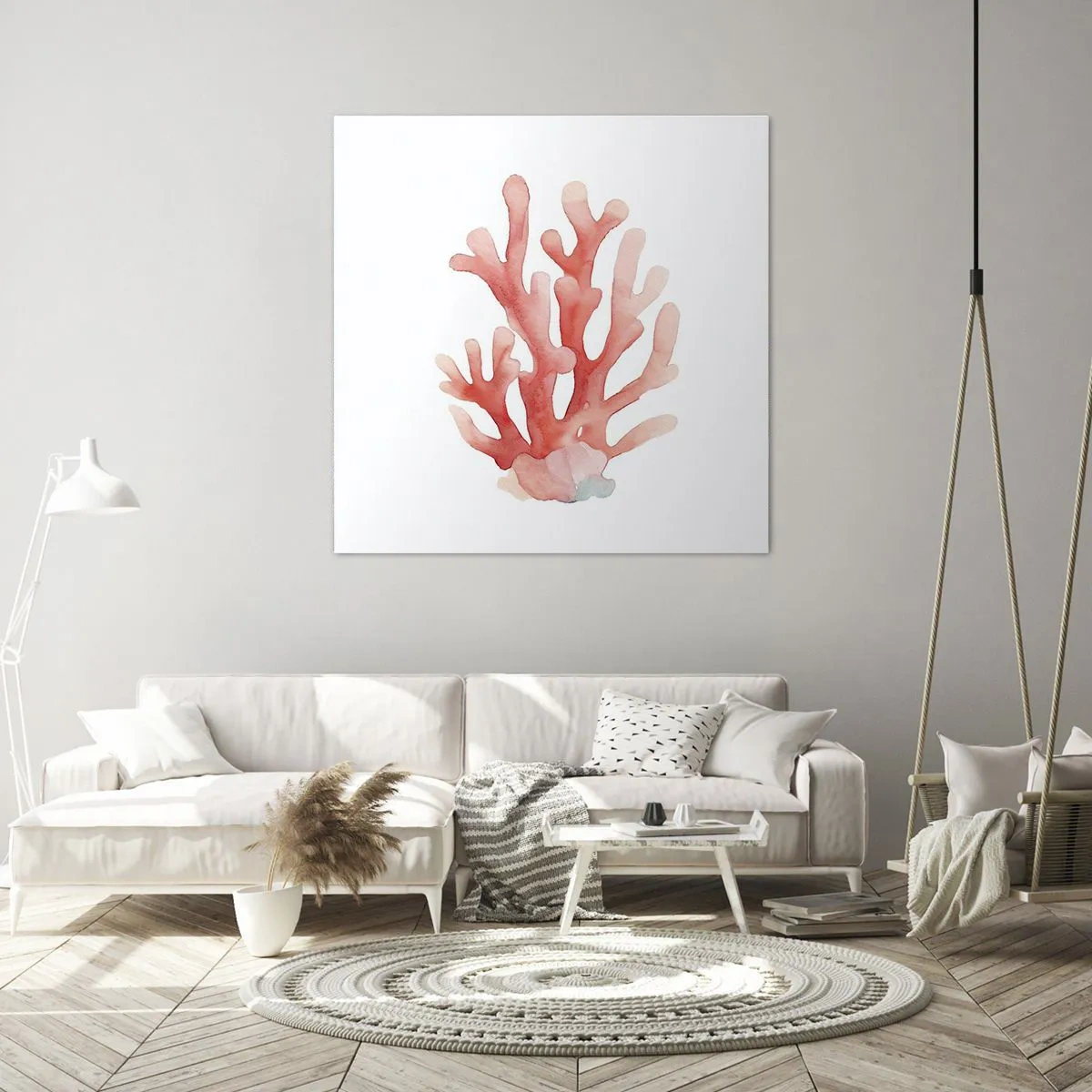 Cuadro sobre lienzo - Impresión de Imagen - La hermosura del color coral - 30x30 cm