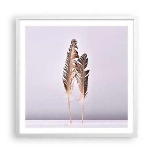 Póster en marco blanco - Contra la nada - 60x60 cm