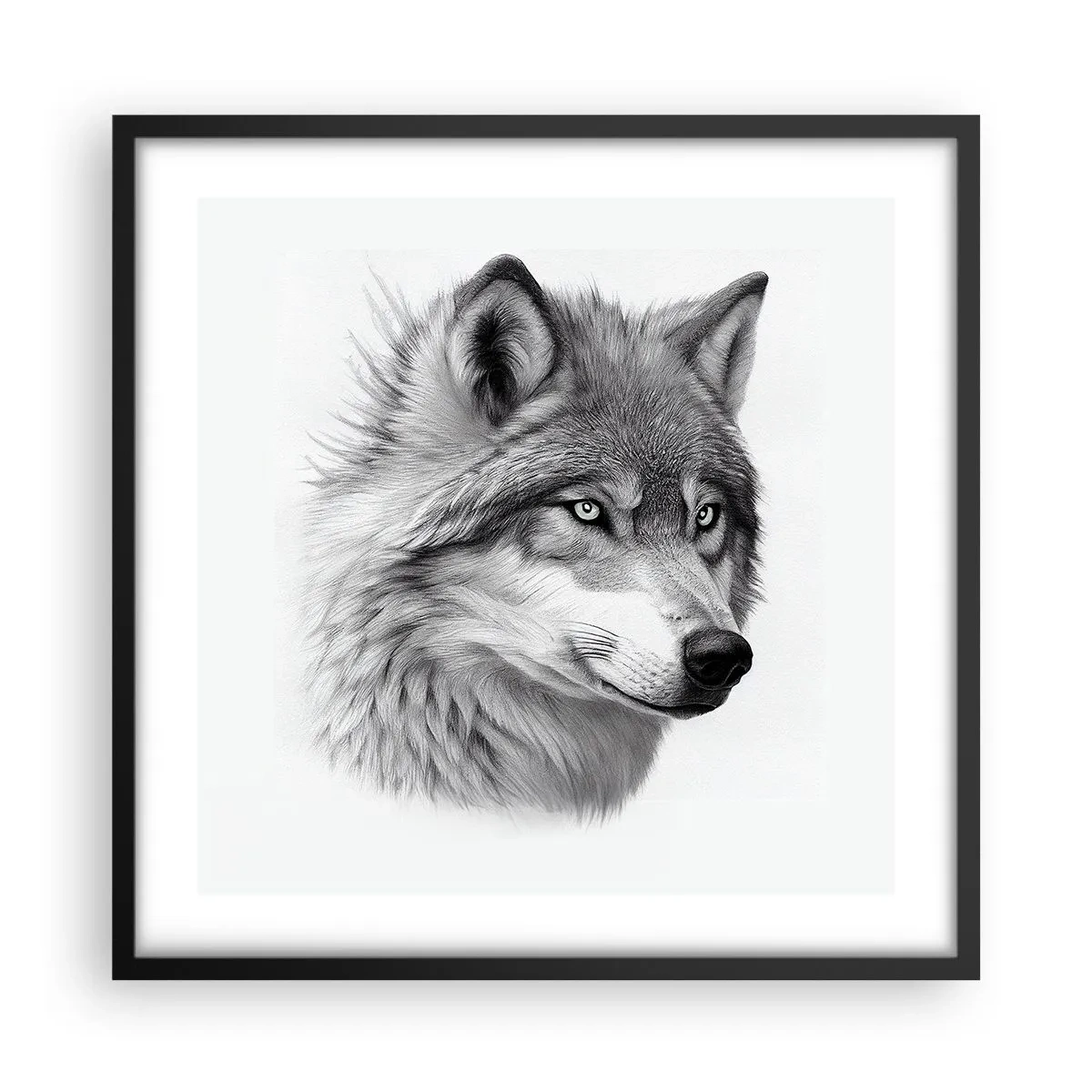 Póster en marco negro - Alfa - sin duda - 50x50 cm