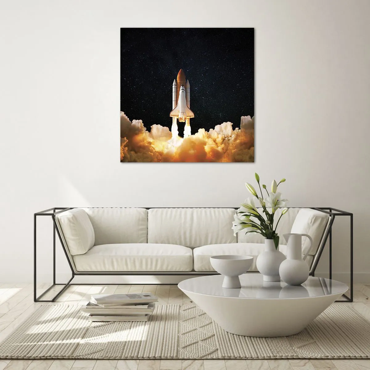 Cuadro sobre vidrio - Impresiones sobre Vidrio - ¡Ad astra! - 30x30 cm