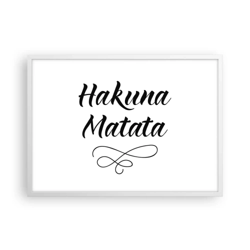 Póster en marco blanco - El mejor consejo - 70x50 cm